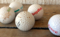Kreatív ajándék a kertbe golflabdákból